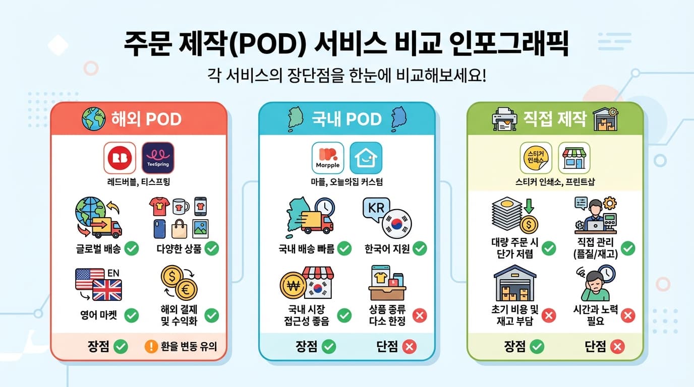POD 서비스 비교