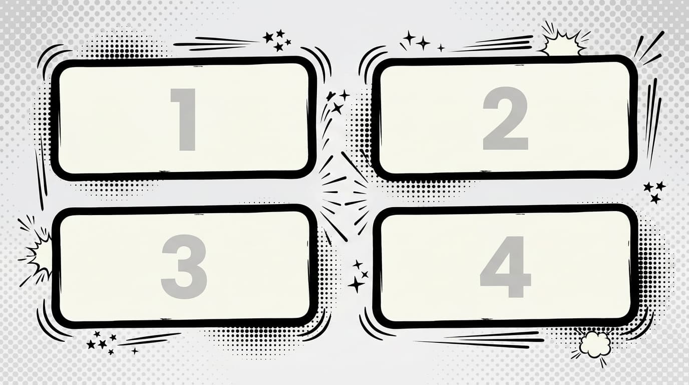 4컷 만화 템플릿