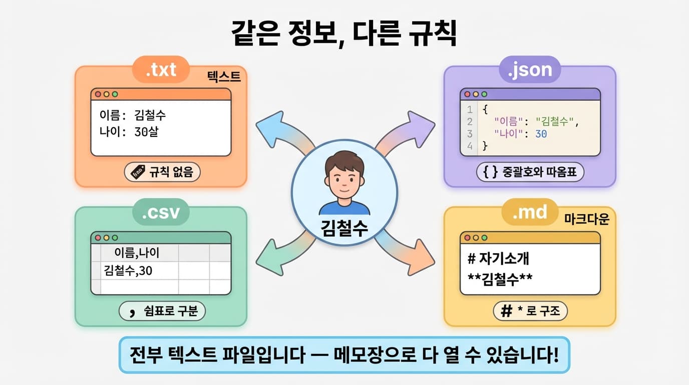 같은 정보, 다른 포맷