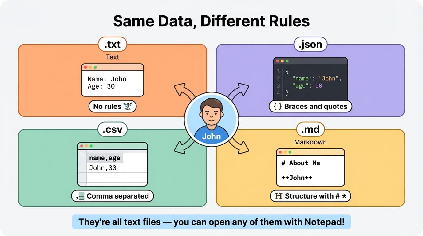 Same Data, Different Formats