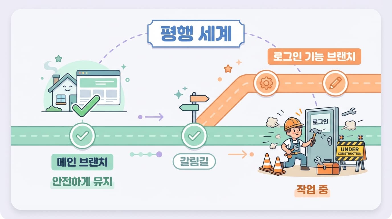 브랜치 = 평행 세계