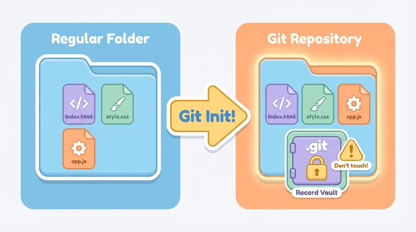 Regular Folder → Git Repository