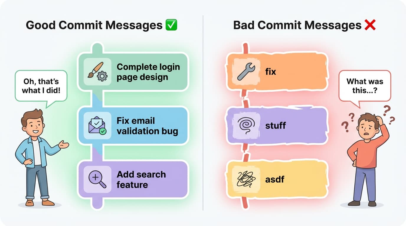 Good vs Bad Commit Messages